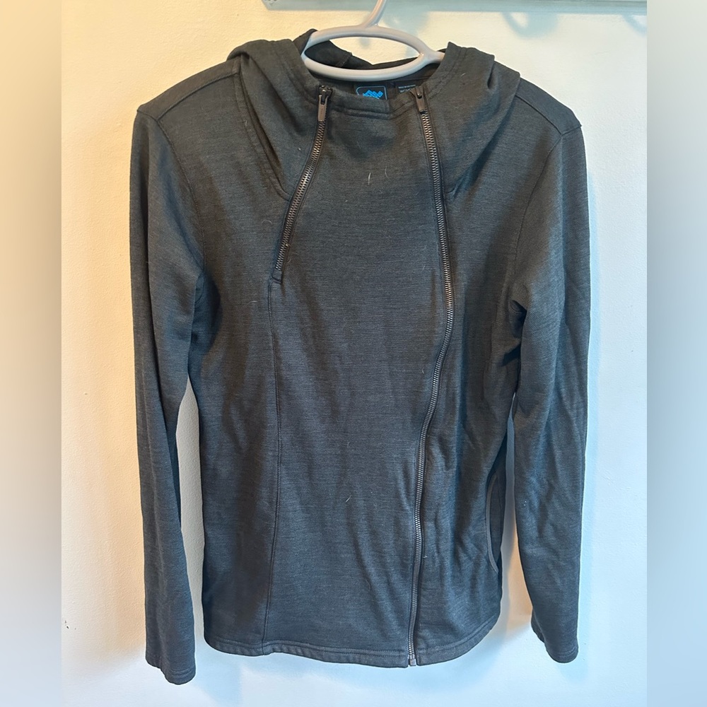 Eastern Mountain Sports size large zip up dark gray sweater/ sweatshirt